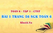 Bài 1 trang 56 SGK Toán 6 Chân trời sáng tạo Tập 1